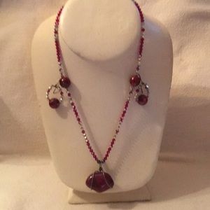 Necklace and earrings